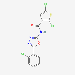 2,5-dichloro-N-[5-(2-chlorophenyl)-1,3,4-oxadiazol-2-yl]thiophene-3-carboxamide