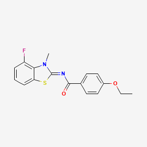 4-ethoxy-N-(4-fluoro-3-methyl-1,3-benzothiazol-2-ylidene)benzamide