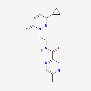 molecular formula C15H17N5O2 B2719531 N-(2-(3-cyclopropyl-6-oxopyridazin-1(6H)-yl)ethyl)-5-methylpyrazine-2-carboxamide CAS No. 2034304-25-9