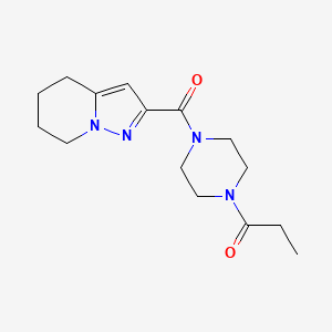 1-(4-(4,5,6,7-Tetrahydropyrazolo[1,5-a]pyridine-2-carbonyl)piperazin-1-yl)propan-1-one