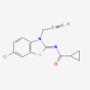 N-(6-chloro-3-prop-2-ynyl-1,3-benzothiazol-2-ylidene)cyclopropanecarboxamide