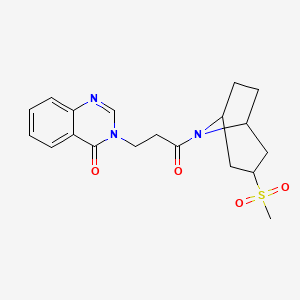 3-(3-((1R,5S)-3-(methylsulfonyl)-8-azabicyclo[3.2.1]octan-8-yl)-3-oxopropyl)quinazolin-4(3H)-one