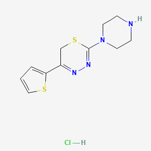 2-(Piperazin-1-yl)-5-(thiophen-2-yl)-6H-1,3,4-thiadiazine hydrochloride