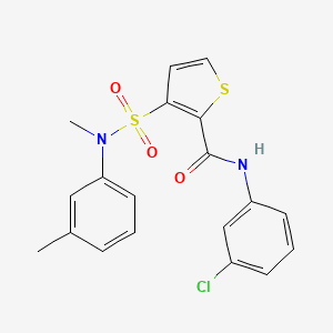molecular formula C19H17ClN2O3S2 B2719551 N-(3-chlorophenyl)-3-[methyl(3-methylphenyl)sulfamoyl]thiophene-2-carboxamide CAS No. 1207024-61-0