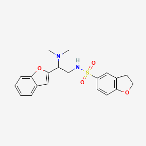 N-(2-(benzofuran-2-yl)-2-(dimethylamino)ethyl)-2,3-dihydrobenzofuran-5-sulfonamide
