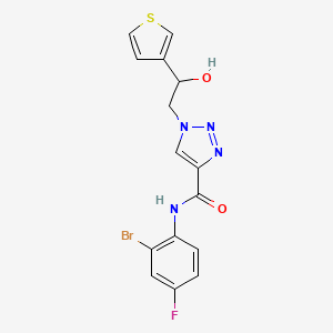 molecular formula C15H12BrFN4O2S B2719555 N-(2-bromo-4-fluorophenyl)-1-(2-hydroxy-2-(thiophen-3-yl)ethyl)-1H-1,2,3-triazole-4-carboxamide CAS No. 2034478-09-4
