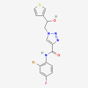 N-(2-bromo-4-fluorophenyl)-1-(2-hydroxy-2-(thiophen-3-yl)ethyl)-1H-1,2,3-triazole-4-carboxamide