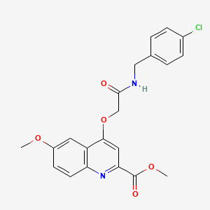Methyl 4-({[(4-chlorophenyl)methyl]carbamoyl}methoxy)-6-methoxyquinoline-2-carboxylate