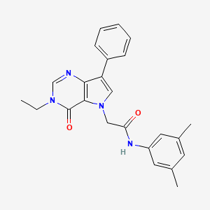N-(3,5-dimethylphenyl)-2-(3-ethyl-4-oxo-7-phenyl-3,4-dihydro-5H-pyrrolo[3,2-d]pyrimidin-5-yl)acetamide
