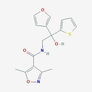 N-(2-(furan-3-yl)-2-hydroxy-2-(thiophen-2-yl)ethyl)-3,5-dimethylisoxazole-4-carboxamide
