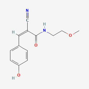 (Z)-2-Cyano-3-(4-hydroxyphenyl)-N-(2-methoxyethyl)prop-2-enamide