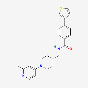 N-((1-(2-methylpyridin-4-yl)piperidin-4-yl)methyl)-4-(thiophen-3-yl)benzamide