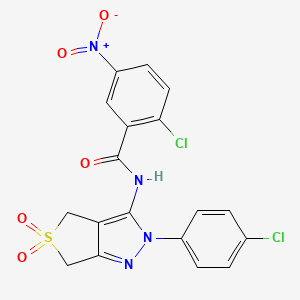 2-chloro-N-(2-(4-chlorophenyl)-5,5-dioxido-4,6-dihydro-2H-thieno[3,4-c]pyrazol-3-yl)-5-nitrobenzamide
