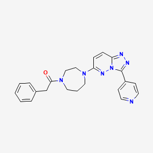 2-Phenyl-1-[4-(3-pyridin-4-yl-[1,2,4]triazolo[4,3-b]pyridazin-6-yl)-1,4-diazepan-1-yl]ethanone