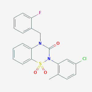 2-(5-chloro-2-methylphenyl)-4-(2-fluorobenzyl)-2H-1,2,4-benzothiadiazin-3(4H)-one 1,1-dioxide