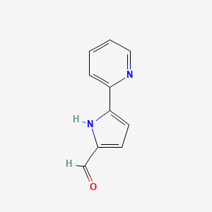 molecular formula C10H8N2O B2719581 5-(pyridin-2-yl)-1H-pyrrole-2-carbaldehyde CAS No. 1706446-13-0