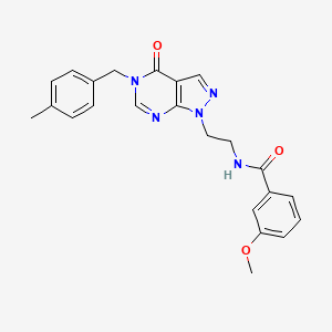 3-methoxy-N-(2-(5-(4-methylbenzyl)-4-oxo-4,5-dihydro-1H-pyrazolo[3,4-d]pyrimidin-1-yl)ethyl)benzamide