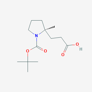 (S)-3-(1-(tert-Butoxycarbonyl)-2-methylpyrrolidin-2-yl)propanoic acid