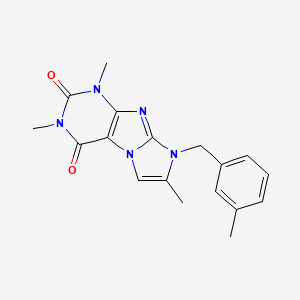 2,4,7-Trimethyl-6-[(3-methylphenyl)methyl]purino[7,8-a]imidazole-1,3-dione