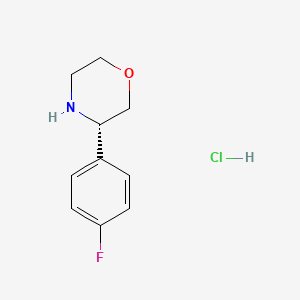 molecular formula C10H13ClFNO B2719593 (S)-3-(4-Fluorophenyl)morpholine hydrochloride CAS No. 1391469-10-5