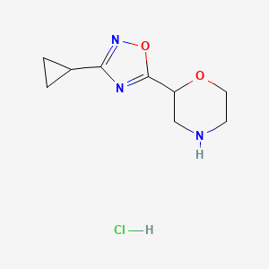 2-(3-Cyclopropyl-1,2,4-oxadiazol-5-yl)morpholine hydrochloride