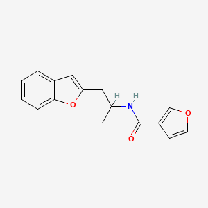 molecular formula C16H15NO3 B2719598 N-[1-(1-benzofuran-2-yl)propan-2-yl]furan-3-carboxamide CAS No. 2034294-31-8