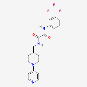 molecular formula C20H21F3N4O2 B2719607 N-{[1-(pyridin-4-yl)piperidin-4-yl]methyl}-N'-[3-(trifluoromethyl)phenyl]ethanediamide CAS No. 2034231-15-5