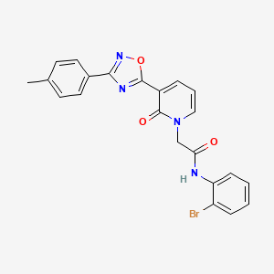 molecular formula C22H17BrN4O3 B2719619 N-(2-bromophenyl)-2-[3-[3-(4-methylphenyl)-1,2,4-oxadiazol-5-yl]-2-oxopyridin-1(2H)-yl]acetamide CAS No. 1105201-22-6