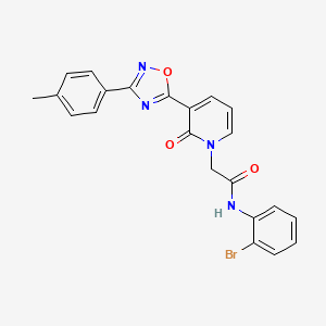 N-(2-bromophenyl)-2-[3-[3-(4-methylphenyl)-1,2,4-oxadiazol-5-yl]-2-oxopyridin-1(2H)-yl]acetamide