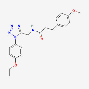 molecular formula C20H23N5O3 B2719623 N-((1-(4-ethoxyphenyl)-1H-tetrazol-5-yl)methyl)-3-(4-methoxyphenyl)propanamide CAS No. 1005292-46-5