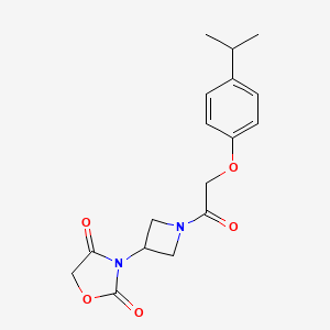 molecular formula C17H20N2O5 B2719626 3-(1-(2-(4-Isopropylphenoxy)acetyl)azetidin-3-yl)oxazolidine-2,4-dione CAS No. 1904318-03-1