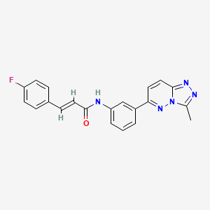 molecular formula C21H16FN5O B2719637 (E)-3-(4-fluorophenyl)-N-(3-(3-methyl-[1,2,4]triazolo[4,3-b]pyridazin-6-yl)phenyl)acrylamide CAS No. 1207061-99-1