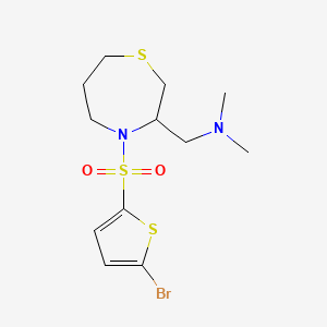 1-(4-((5-bromothiophen-2-yl)sulfonyl)-1,4-thiazepan-3-yl)-N,N-dimethylmethanamine