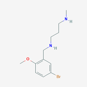 molecular formula C12H19BrN2O B271965 N-(5-bromo-2-methoxybenzyl)-N-[3-(methylamino)propyl]amine 