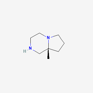 molecular formula C8H16N2 B2719654 (R)-8A-methyloctahydropyrrolo[1,2-a]pyrazine CAS No. 1638744-57-6