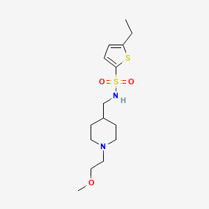 molecular formula C15H26N2O3S2 B2719655 5-ethyl-N-((1-(2-methoxyethyl)piperidin-4-yl)methyl)thiophene-2-sulfonamide CAS No. 952983-50-5