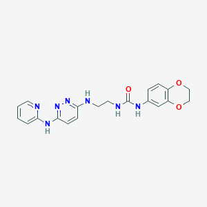 1-(2,3-Dihydrobenzo[b][1,4]dioxin-6-yl)-3-(2-((6-(pyridin-2-ylamino)pyridazin-3-yl)amino)ethyl)urea