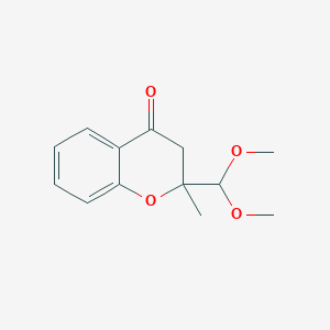 molecular formula C13H16O4 B2719659 2-(Dimethoxymethyl)-2-methylchroman-4-one CAS No. 146575-56-6