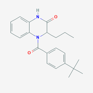4-[4-(tert-butyl)benzoyl]-3-propyl-3,4-dihydro-2(1H)-quinoxalinone