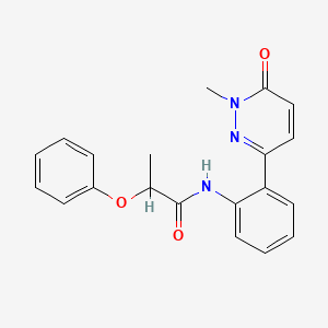 molecular formula C20H19N3O3 B2719706 N-(2-(1-methyl-6-oxo-1,6-dihydropyridazin-3-yl)phenyl)-2-phenoxypropanamide CAS No. 1428379-61-6