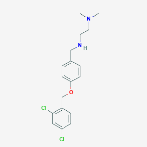 molecular formula C18H22Cl2N2O B271971 N-{4-[(2,4-dichlorobenzyl)oxy]benzyl}-N-[2-(dimethylamino)ethyl]amine 