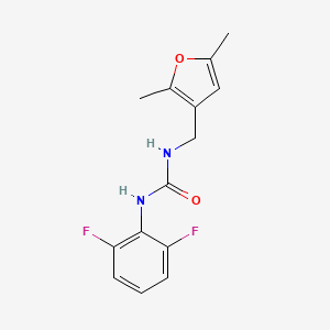 molecular formula C14H14F2N2O2 B2719717 1-(2,6-Difluorophenyl)-3-((2,5-dimethylfuran-3-yl)methyl)urea CAS No. 1351645-44-7