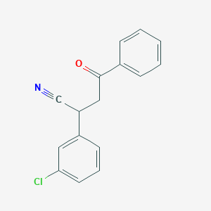 molecular formula C16H12ClNO B2719720 2-(3-氯苯基)-4-氧代-4-苯基丁腈 CAS No. 344280-04-2