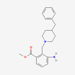molecular formula C21H26N2O2 B2719741 methyl 3-amino-2-[(4-benzylpiperidin-1-yl)methyl]benzoate CAS No. 860783-81-9