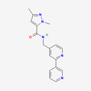 molecular formula C17H17N5O B2719769 N-({[2,3'-bipyridine]-4-yl}methyl)-1,3-dimethyl-1H-pyrazole-5-carboxamide CAS No. 1903733-60-7