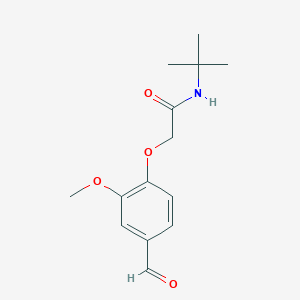 molecular formula C14H19NO4 B2719773 N-tert-butyl-2-(4-formyl-2-methoxyphenoxy)acetamide CAS No. 838905-45-6