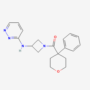 molecular formula C19H22N4O2 B2719780 N-[1-(4-phenyloxane-4-carbonyl)azetidin-3-yl]pyridazin-3-amine CAS No. 2097867-17-7