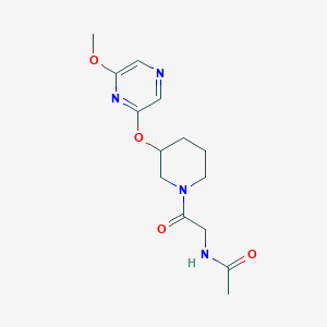 molecular formula C14H20N4O4 B2719787 N-(2-(3-((6-methoxypyrazin-2-yl)oxy)piperidin-1-yl)-2-oxoethyl)acetamide CAS No. 2034581-32-1