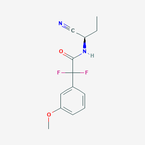 molecular formula C13H14F2N2O2 B2719807 N-[(1R)-1-Cyanopropyl]-2,2-difluoro-2-(3-methoxyphenyl)acetamide CAS No. 2418594-66-6