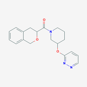 molecular formula C19H21N3O3 B2719814 Isochroman-3-yl(3-(pyridazin-3-yloxy)piperidin-1-yl)methanone CAS No. 2034225-54-0